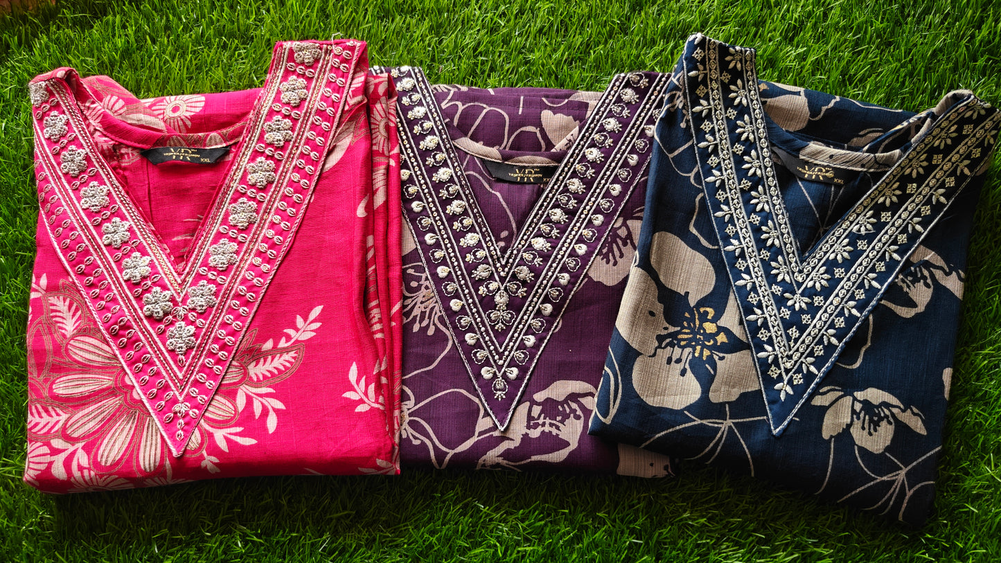 Vartican Floral Printed Kurtis