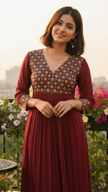 Maroon Kurti