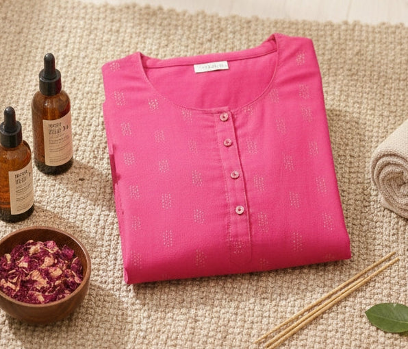 Pink Cotton Kurti