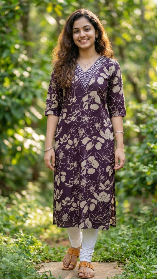 Vartican Floral Printed Kurtis