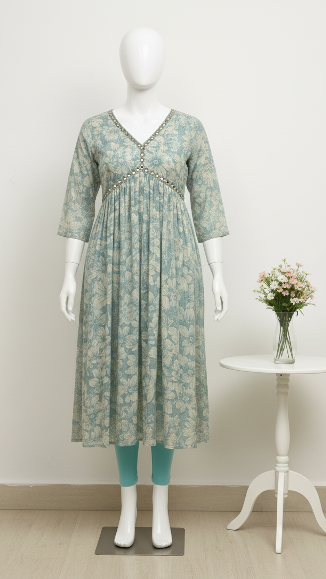 Aliya Cut Floral printed Kurti