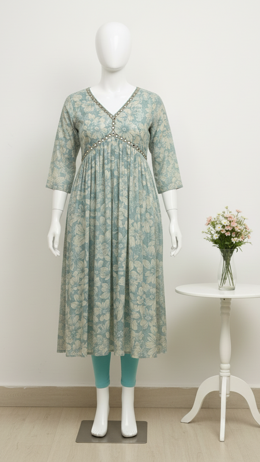 Aliya Cut Floral printed Kurti