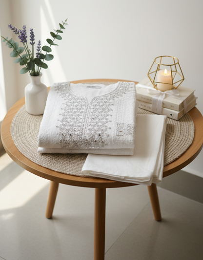 White Christmas special churidhar set