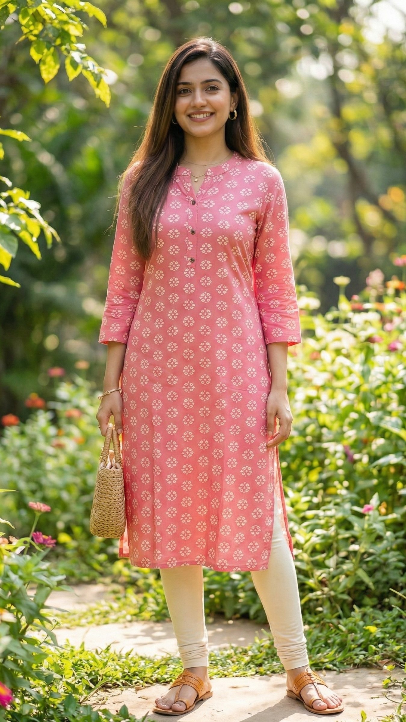 Rayon Pink Kurti
