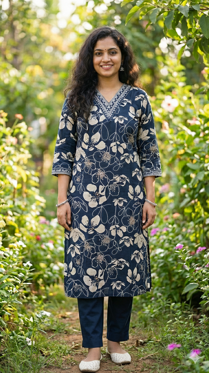 Vartican Floral Printed Kurtis