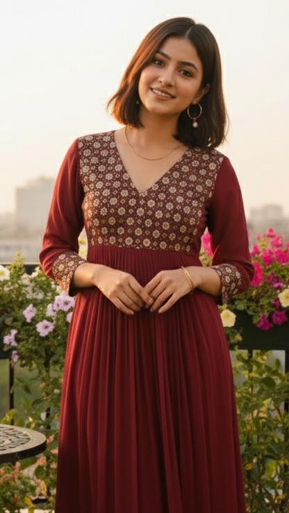 Maroon Kurti