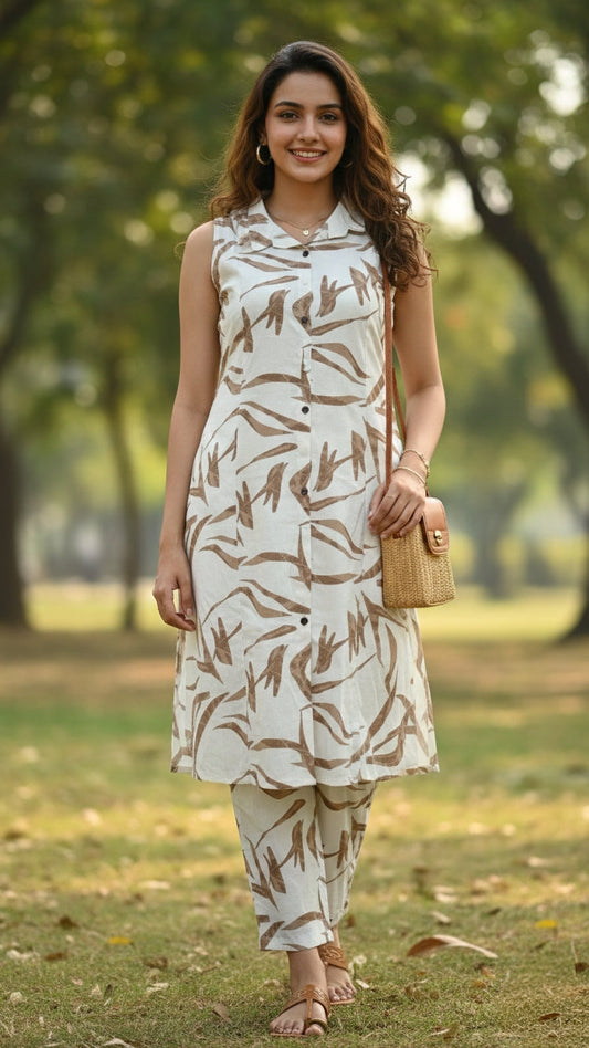 White Floral Co-ord Set