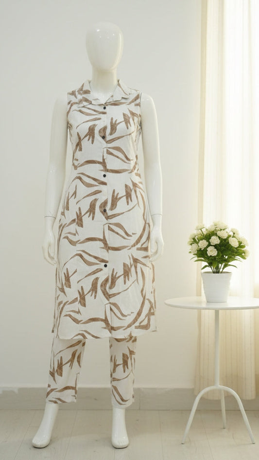 White Floral Co-ord Set