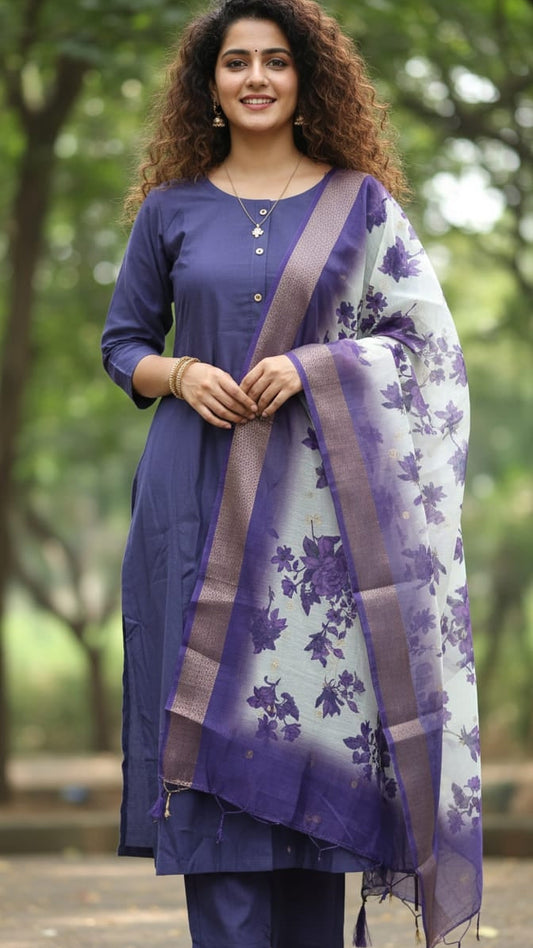 Purple Vartican Churidhar Set
